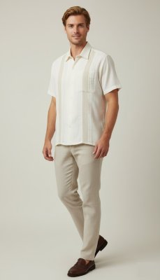 Camisa Lino Italia Yute Manga Corta